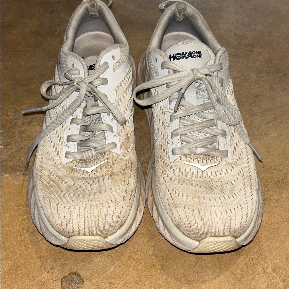 Hoka One One Light Beige Athletic Shoes